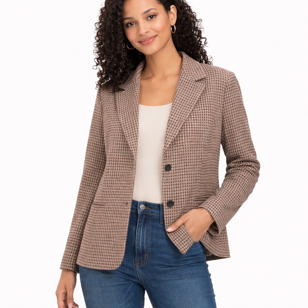 Austin Reed Brown Houndstooth Blazer